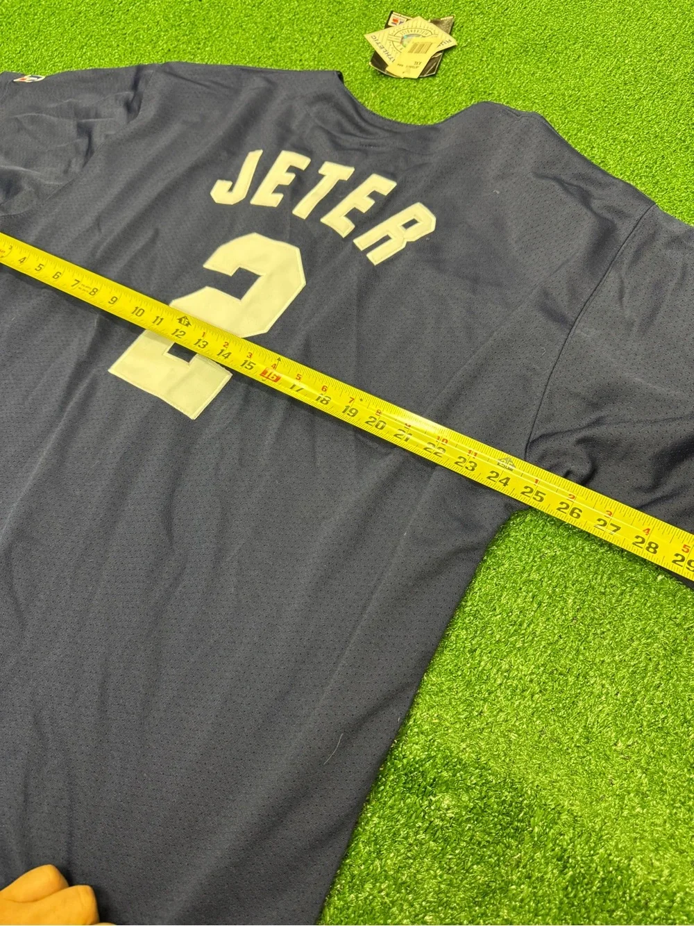 NWT New York Yankees Derek Jeter #2 Blue Jersey Men's Size XXL Russell Athletic - Picture 8 of 8